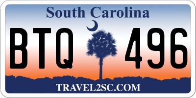 SC license plate BTQ496