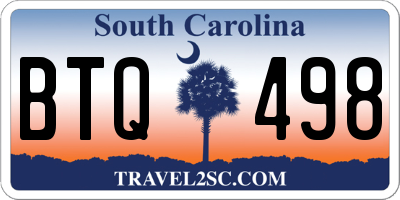 SC license plate BTQ498