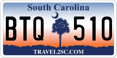 SC license plate BTQ510