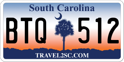 SC license plate BTQ512