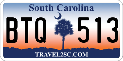 SC license plate BTQ513