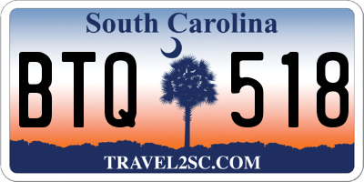 SC license plate BTQ518