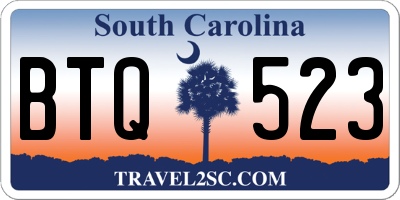 SC license plate BTQ523