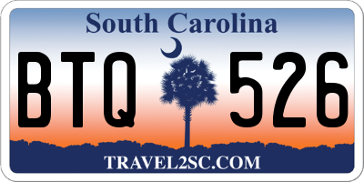 SC license plate BTQ526