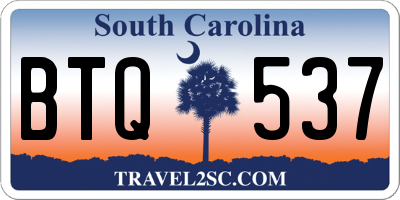 SC license plate BTQ537