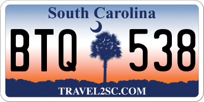 SC license plate BTQ538