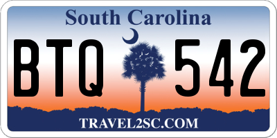 SC license plate BTQ542