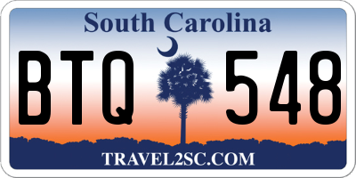 SC license plate BTQ548