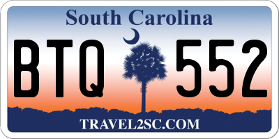SC license plate BTQ552