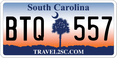 SC license plate BTQ557