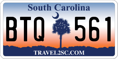 SC license plate BTQ561