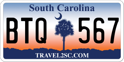 SC license plate BTQ567
