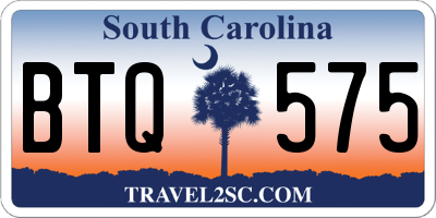 SC license plate BTQ575