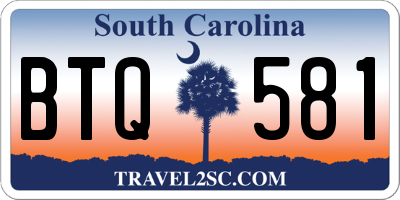 SC license plate BTQ581
