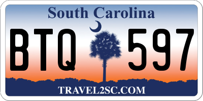 SC license plate BTQ597