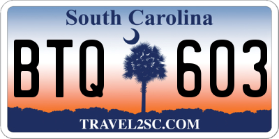 SC license plate BTQ603