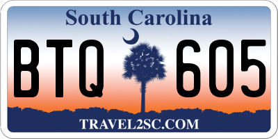 SC license plate BTQ605