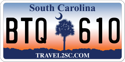 SC license plate BTQ610