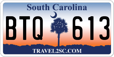 SC license plate BTQ613