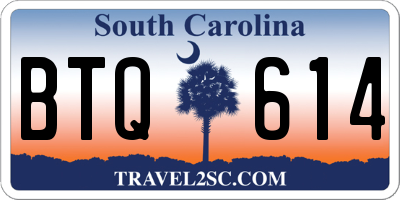 SC license plate BTQ614