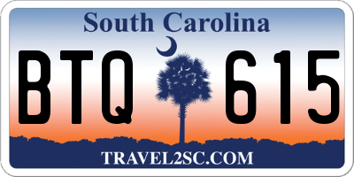 SC license plate BTQ615