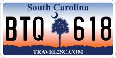SC license plate BTQ618
