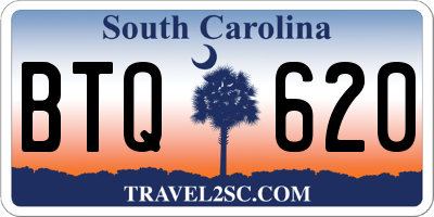 SC license plate BTQ620