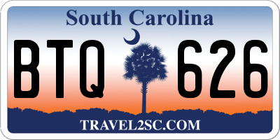 SC license plate BTQ626