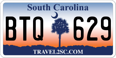 SC license plate BTQ629