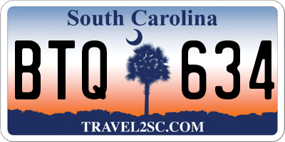 SC license plate BTQ634