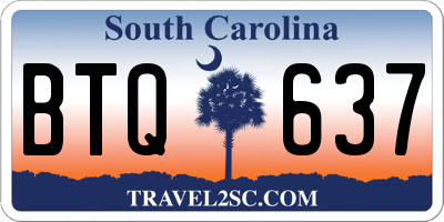 SC license plate BTQ637