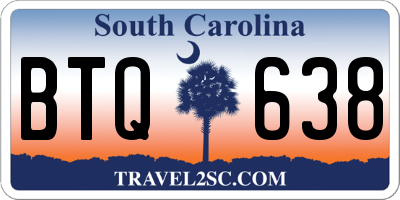 SC license plate BTQ638