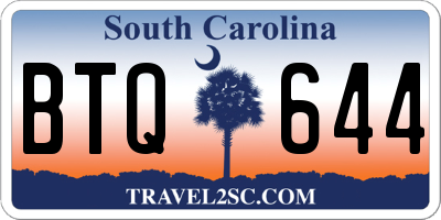 SC license plate BTQ644