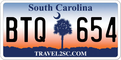 SC license plate BTQ654