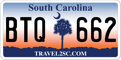 SC license plate BTQ662