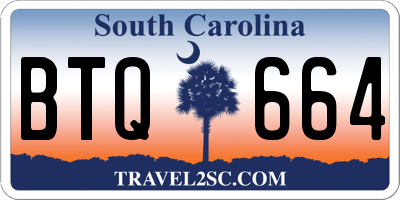SC license plate BTQ664