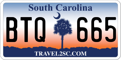 SC license plate BTQ665