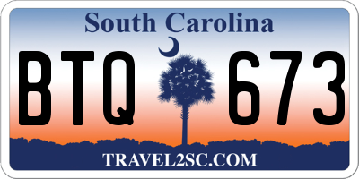 SC license plate BTQ673
