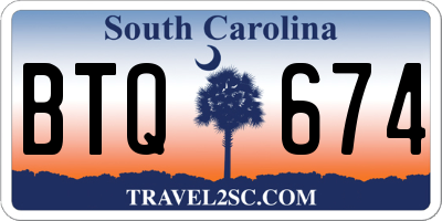 SC license plate BTQ674
