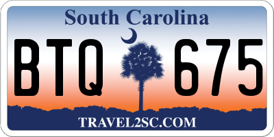 SC license plate BTQ675