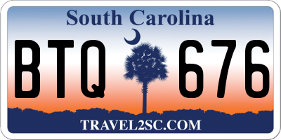 SC license plate BTQ676