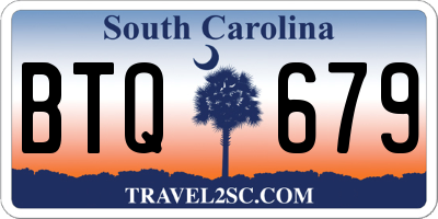 SC license plate BTQ679