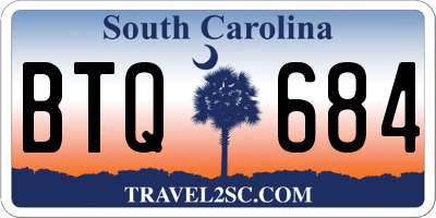 SC license plate BTQ684