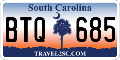 SC license plate BTQ685