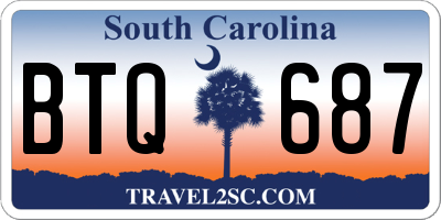 SC license plate BTQ687