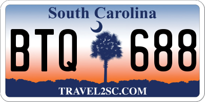 SC license plate BTQ688