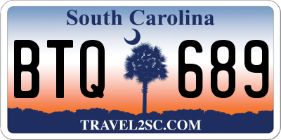 SC license plate BTQ689