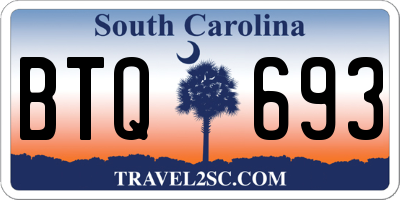 SC license plate BTQ693