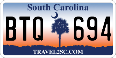 SC license plate BTQ694