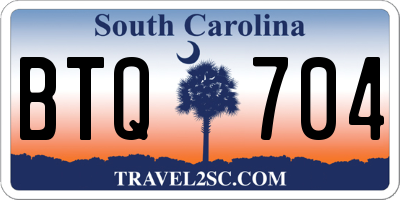 SC license plate BTQ704